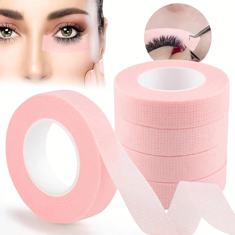 Eyelash Extension Eyeliner - เทปแต่งตาแบบไมโครพอรัส 3 ม้วน, ป้องกันการระคายเคือง ระบายอากาศได้ดี, แผ่นป้องกันอายไลเนอร์และอายแชโดว์,