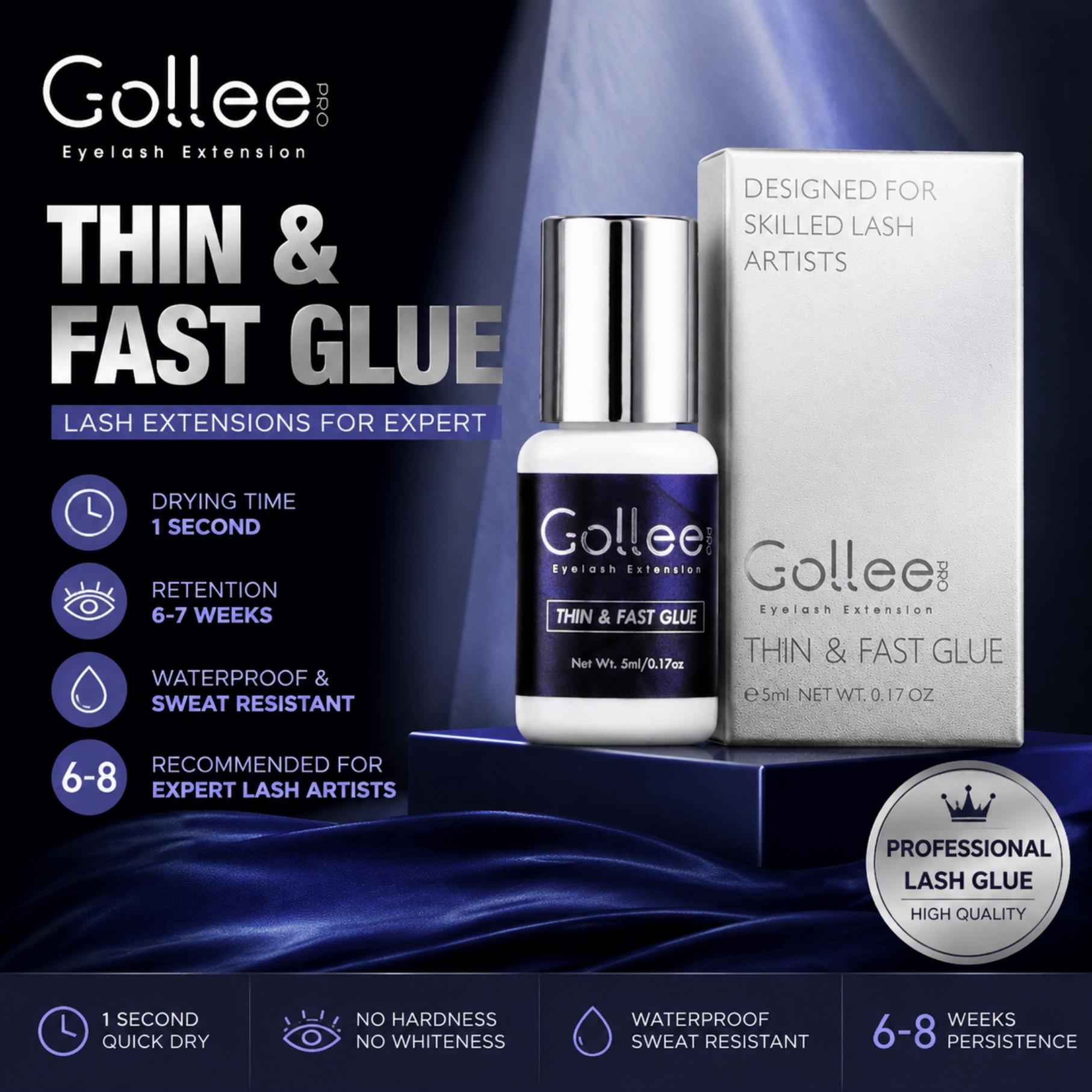 Sensitive Lash Glue - กาวต่อขนตา Gollee สำหรับดวงตาแพ้ง่าย 5 มล. แห้งเร็วภายใน