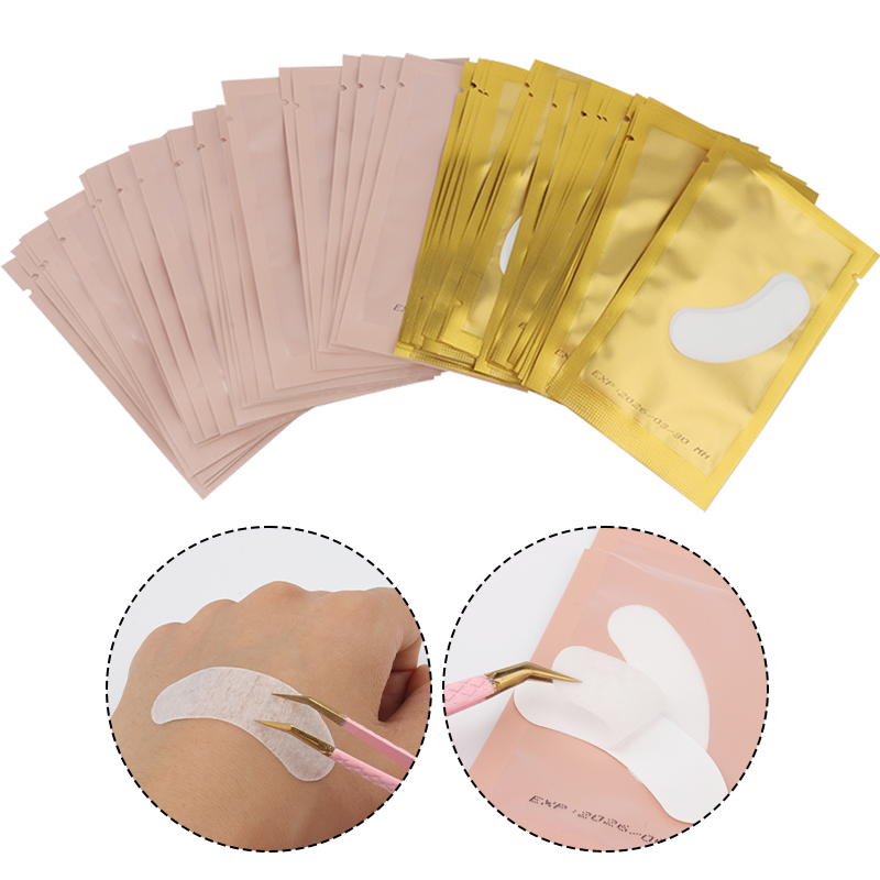 Eyelash Extension Glasses - 50 คู่แพทช์ตาภายใต้แผ่นเจลตาปลอมขนตาสติกเกอร์ Wraps Eyelash EXTENSION อุปกรณ์สําหรับอาคารเครื่องมือแต่งหน้าตา