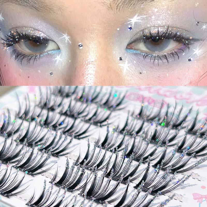 Eyelash Extension Korean Style - ขนตาปลอมแบบติดเองสไตล์เกาหลี Mixiaohe ลายดาว ดีไซน์ธรรมชาติ สำหรับใช้ในชีวิตประจำวันและคอสเพลย์