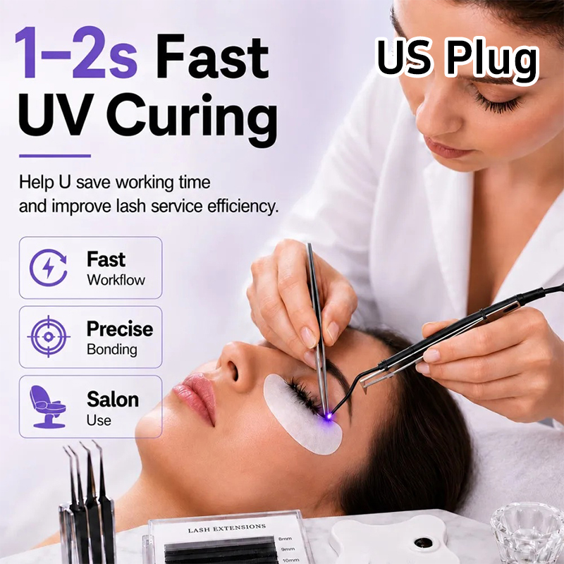 Eyelash Extension Led - แหนบพร้อมไฟยูวีขนาดเล็กสำหรับต่อขนตา ไฟฉาย LED พกพา แห้งเร็วภายใน 2