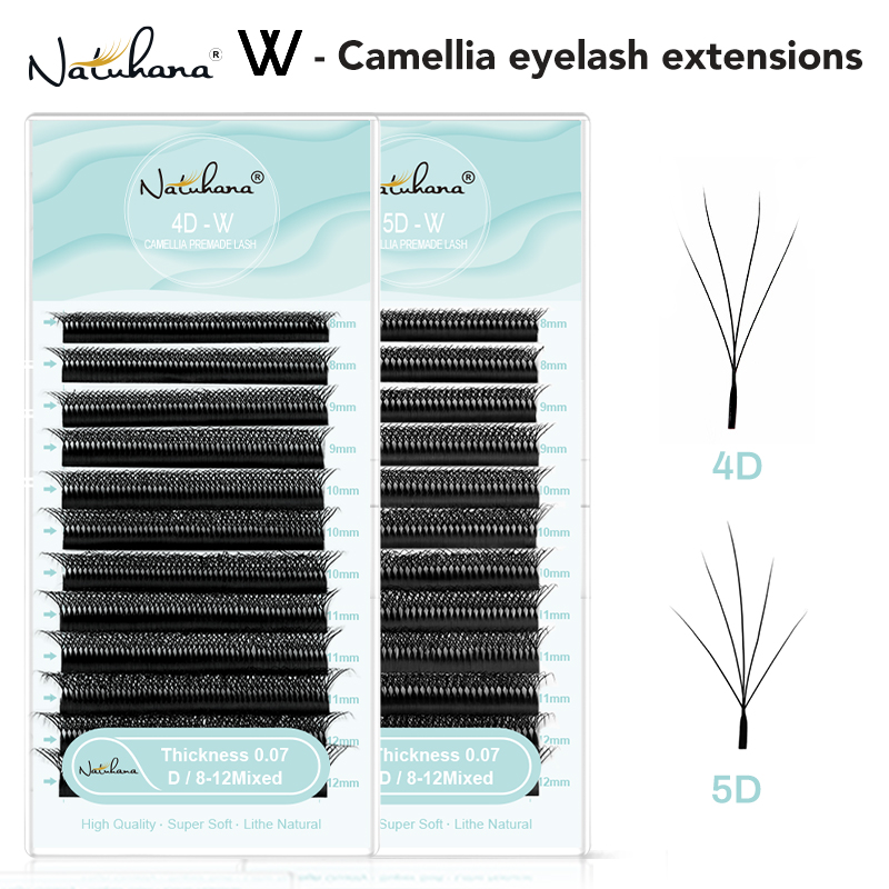 Eyelash Extension For Asian Eyes - ขนตาปลอม NATUHANA Camellia W Lashes 3D