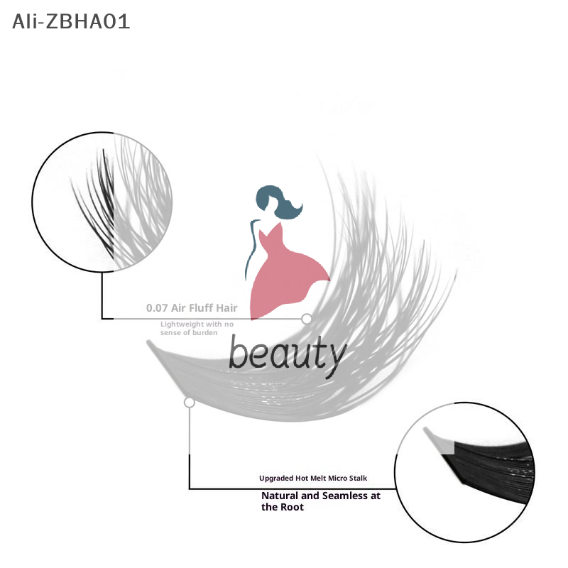 Eyelash Extension Volume - ขนตาปลอม 3 มิติ แบบมิงค์ ขนตาเส้นต่อเส้น ชุดต่อขนตา
