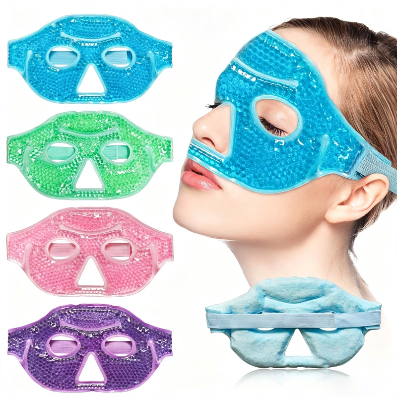 Under Eye Gel - หน้ากากเจลประคบร้อนเย็นสำหรับดวงตาและใบหน้า แบบใช้ซ้ำได้ สำหรับประคบเย็นและร้อน ช่วยดูแลผิวหน้า หน้ากากปิดตาเย็น รุ่นใหม่