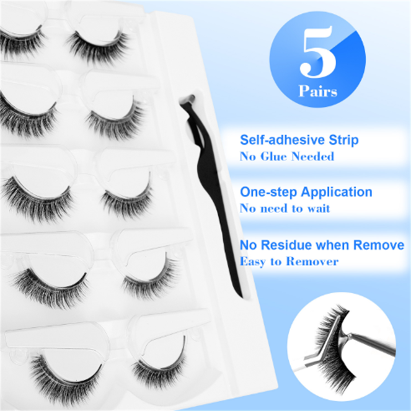 ขนตาปลอมแบบไม่ต้องใช้กาว 5 คู่ - Sensitive Lash Glue บทวิจารณ์และราคา