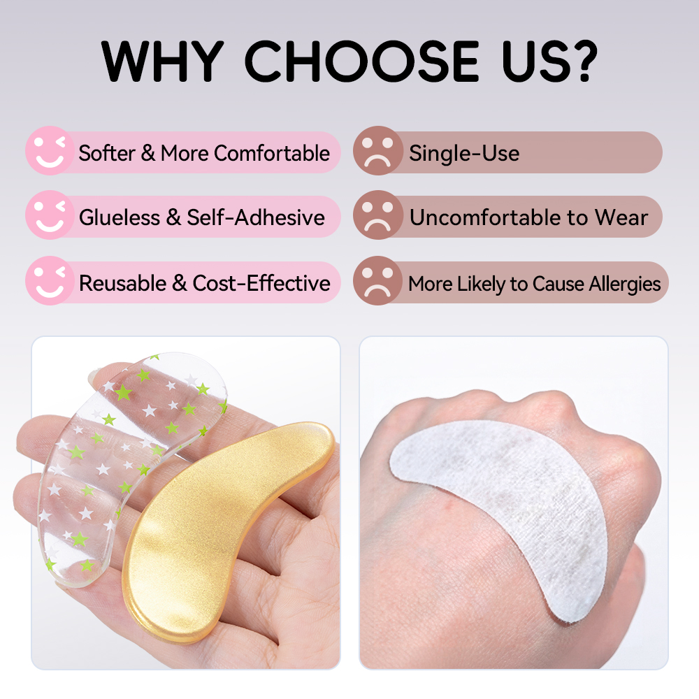 แผ่นซิลิโคน DAMMAN 1/5 คู่ สำห - Eyelash Extension Eye Mask บทวิจารณ์และราคา
