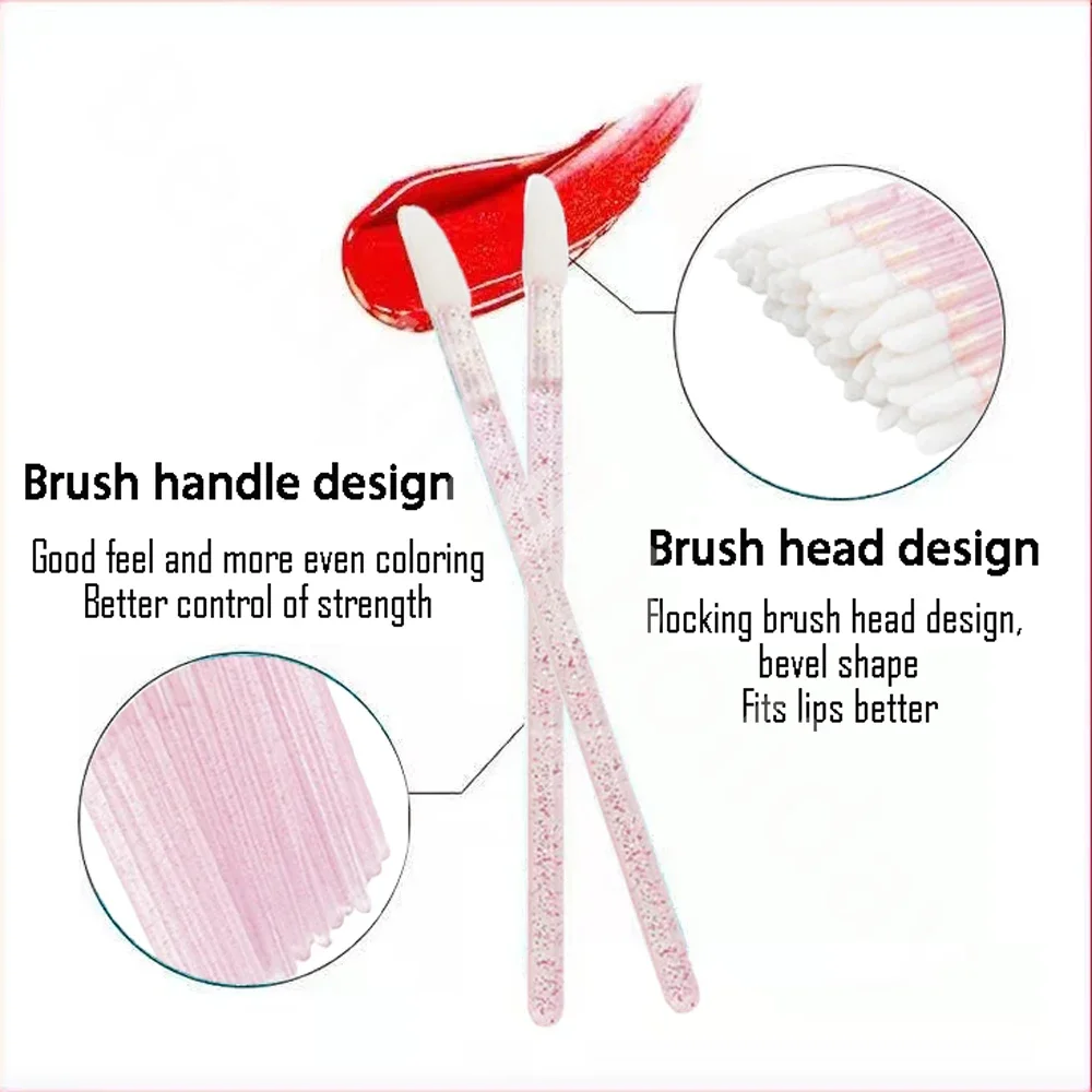 500PCS Disposable Lip Brush แป - Eyelash Extension Eyeliner บทวิจารณ์และราคา