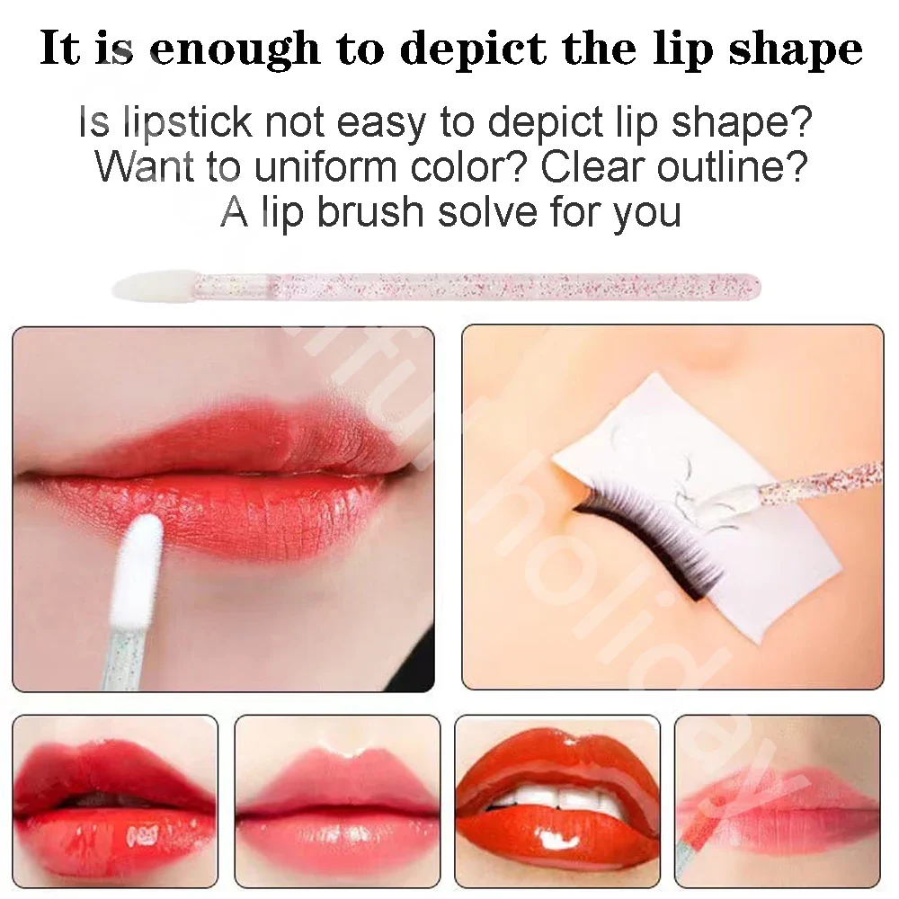 500PCS Disposable Lip Brush แป - Eyelash Extension Eyeliner บทวิจารณ์และราคา