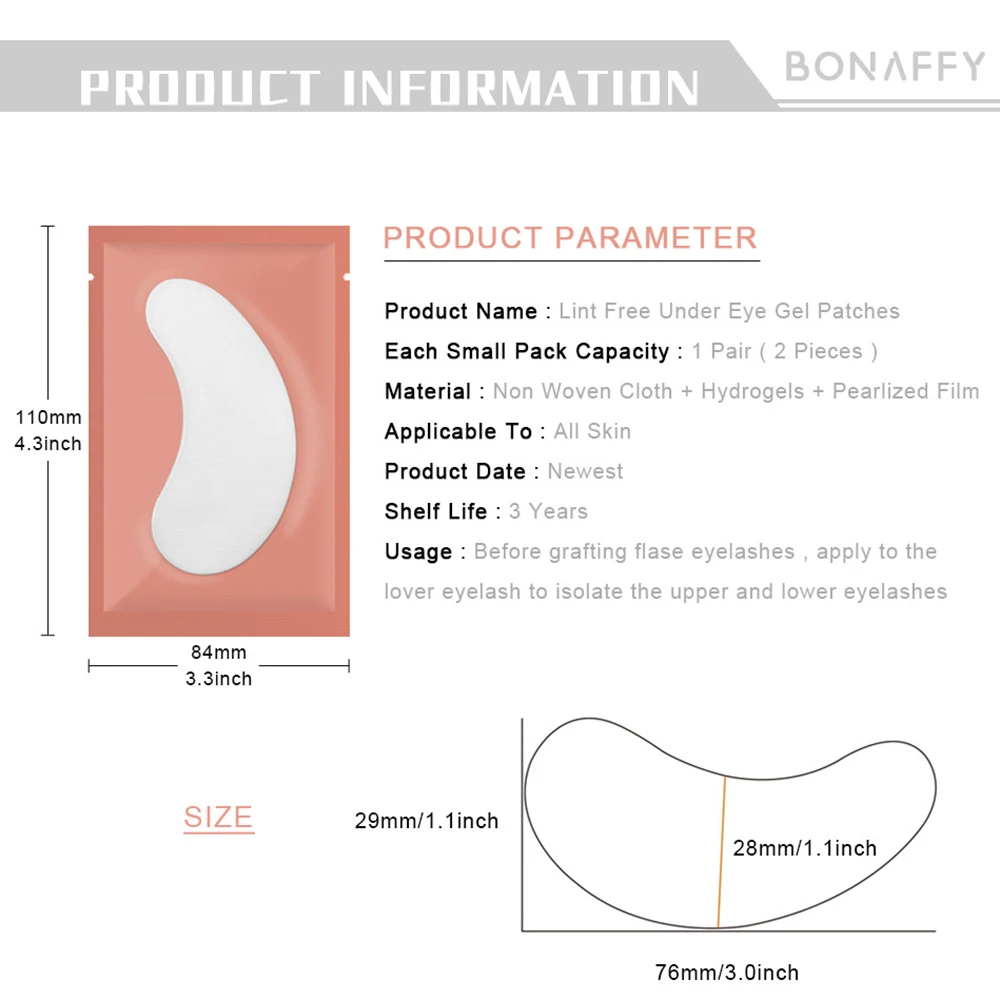 แผ่นรองขนตาปลอมแบบไม่เป็นขุย 2 - Eyelash Extension Eye Mask บทวิจารณ์และราคา