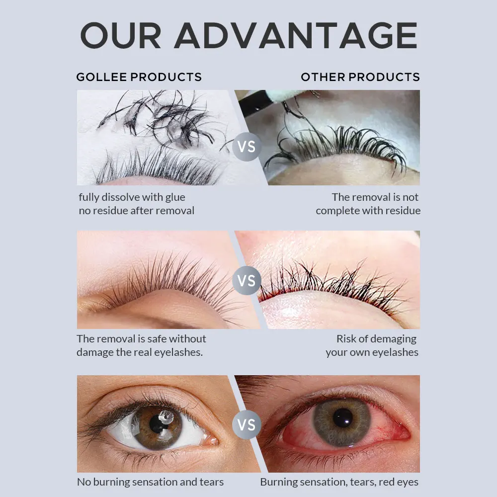 ครีมล้างกาวต่อขนตา Gollee 5/10 - Sensitive Lash Glue บทวิจารณ์และราคา